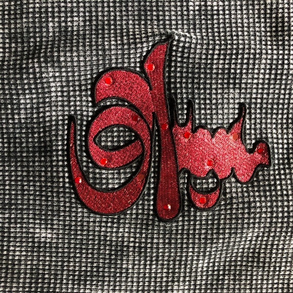 Ann Myra Thermal blk embellished on back Sz M - Picture 6 of 7